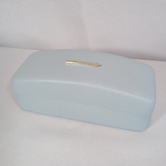 Karen Walker Eyewear Glasses Sunglasses Light Blue Faux Leather Hard Case Only - Picture 2 of 14